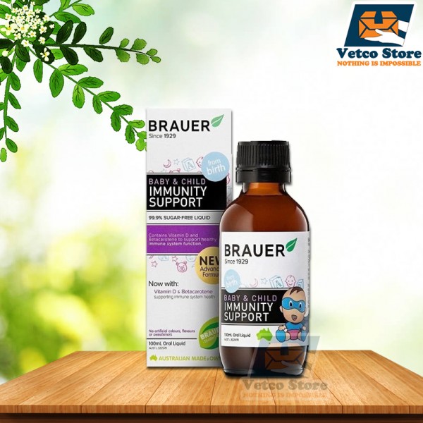 Brauer Baby & Child Immunity Support – Hỗ trợ hệ thống miễn dịch cho trẻ sơ sinh và trẻ nhỏ 100ml